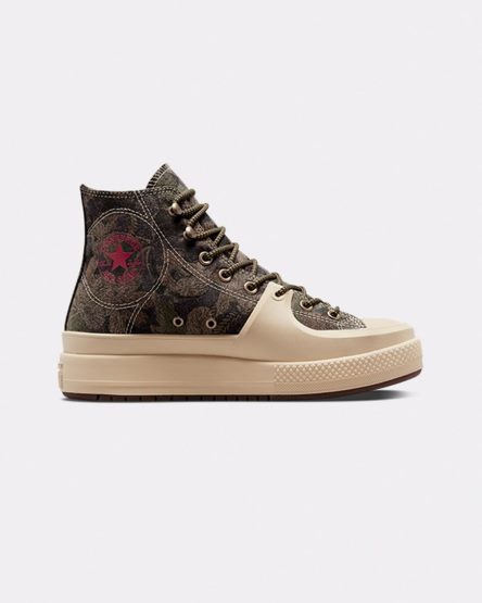 Zapatillas Altas Converse Chuck Taylor All Star Construct Black Joy Hombre Verde Oliva Beige | PE 0P25WE